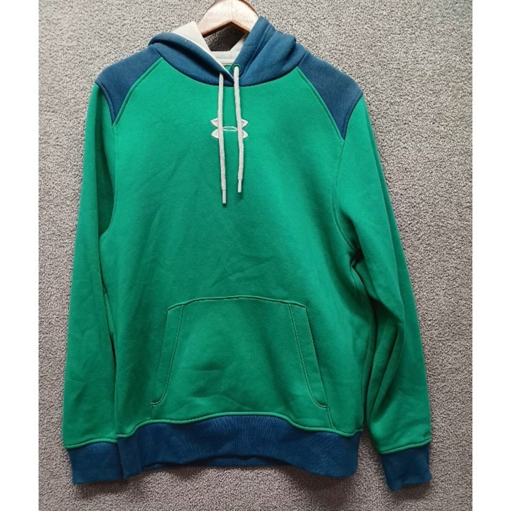 Under Armour Green Blue Pullover Hoodie Sample S-M Athletic Sweatshirt